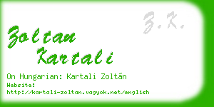 zoltan kartali business card
